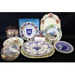 Box Of Misc Pottery And Collectables, Comprising Cabinet Plates