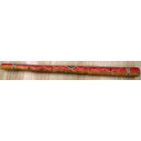 Aboriginal Didgeridoo, Decorated In Vibrant Colours With Native Figures & Dot Painting