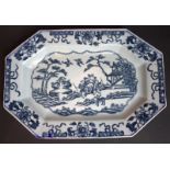 Early 18th Century Bow Semi Porcelaneous Chinese Style Rectangular Canted Dish