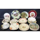 Box Of Misc Pottery And Collectables, Comprising Cabinet Plates