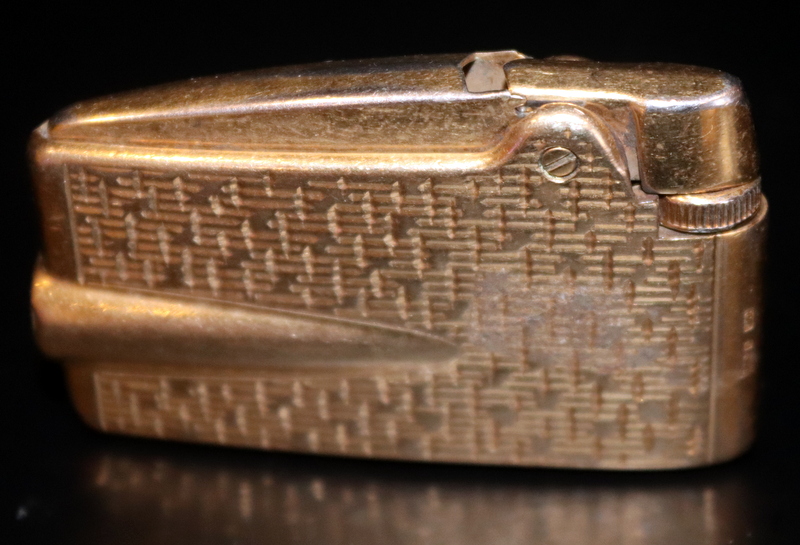 9ct Gold Ronson Lighter, Gilt Textured Body, Fully Hallmarked - Image 2 of 5