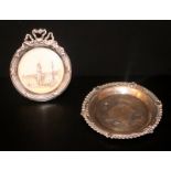 Silver Trinket Dish With Feature Hallmark For Birmingham Y 1973, Moulded Edge