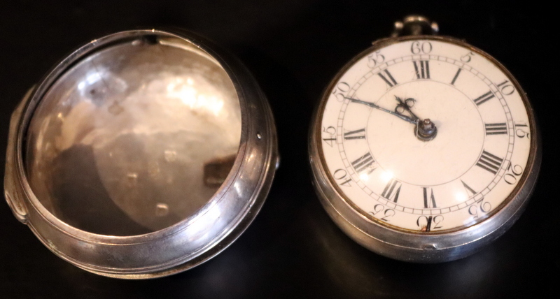 George III, Thomas Shilling, Silver Pair Cased Fusee Pocket Watch - Image 3 of 9