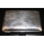 Large Solid Silver Cigar/Cigarette Case, Fully Hallmarked For Birmingham O 1913