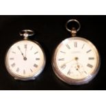 2 Silver Pocket Watches, One Gents H.Samuel Manchester, Case Numbered 1403361