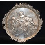 Martin Sugar Victorian Silver Import Dish, With Embossed Figural Decoration