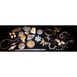 Mixed Lot Of Costume Jewellery To Include Bangles, Pendants, Brooches, Ring, Necklace