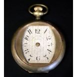 Unusual Bentima Pocket Watch, Brass Case With A Signed Engraved Back