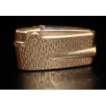 9ct Gold Ronson Lighter, Gilt Textured Body, Fully Hallmarked