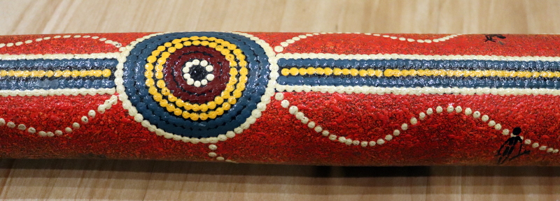Aboriginal Didgeridoo, Decorated In Vibrant Colours With - Image 4 of 8