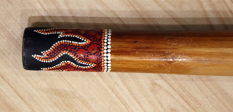 Large Aboriginal Didgeridoo, Decorated In Vibrant Colours - Image 3 of 6