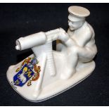 Arcadian Crested Ware, Model Of Tommy And His Machine Gun, Preston