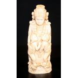 18th/19thC Goanese Carved Ivory Figure Of An Indian Deity, Depicting