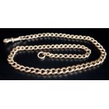 9ct Gold Graduating Albert Chain, Length 16 Inches, Stamped To Each Link Rubbed, Weight Approx 13g,