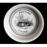 Rare Staffordshire Pottery Potted Game Dish Depicting A Rabbit, Circa 1900