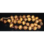 Early 20thC Tigers Eye Bead Necklace, Approx 14mm Beads, Length
