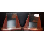 Pair Of Art Deco Mahogany Photo Frames, 7.5 Inches Wide, 6.25 Inches Tall