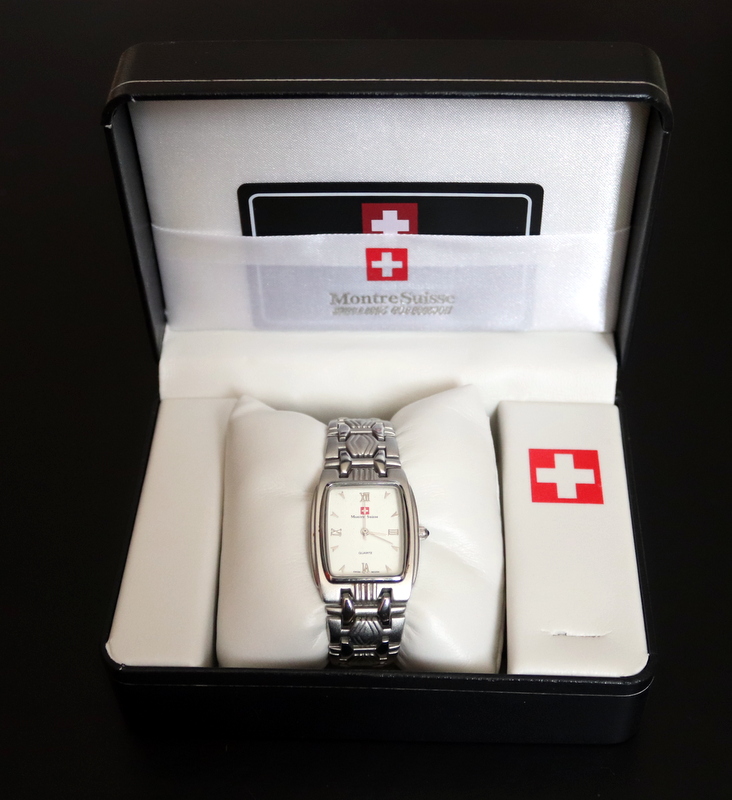 Gents Wristwatch Marked Montre Suisse, Complete With Box