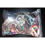 Bag Containing A Quantity Of Costume Jewellery