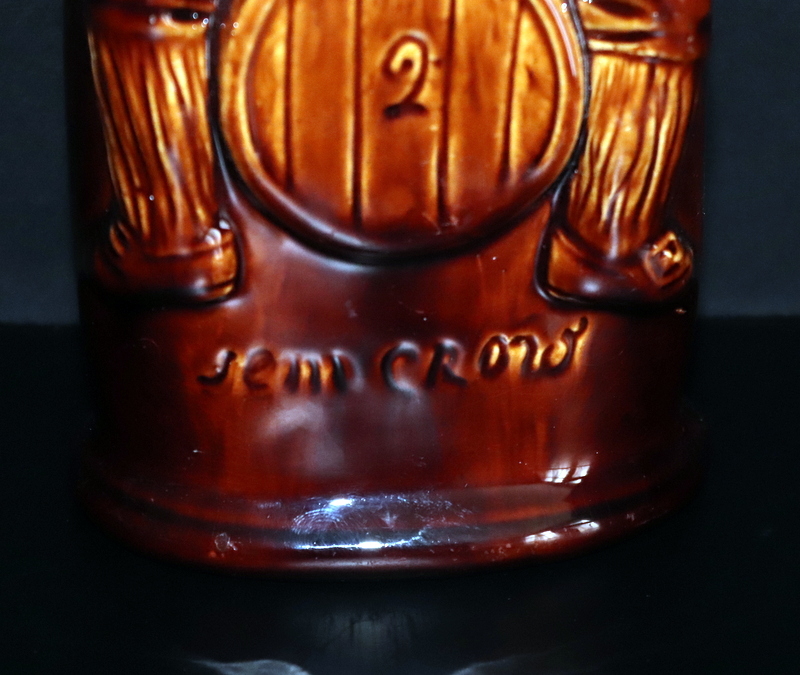 Rockingham Bramelled Ware Brown Glazed JEM Crow Reform Flask, Circa 1830's - Image 2 of 4