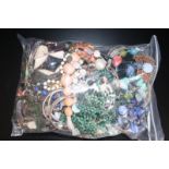 Bag Containing A Quantity Of Costume Jewellery