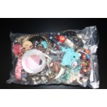 Bag Containing A Quantity Of Costume Jewellery