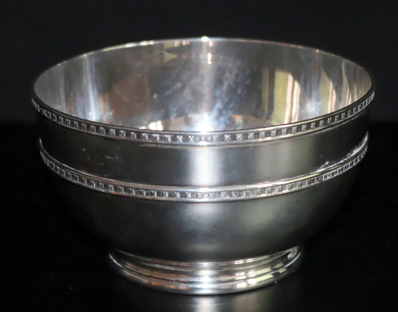 Solid Silver Bowl, Fully Hallmarked But Rubbed, Stamped LOWE CHESTER To Bottom
