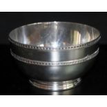 Solid Silver Bowl, Fully Hallmarked But Rubbed, Stamped LOWE CHESTER To Bottom