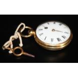 18th/19thC Fusee Pocket watch With Key