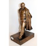 Early 20thC Brutalist Rodin Style Bronze Sculpture Depicting Lenin, Unsigned, Probably Russian