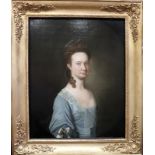 Large 18thC Oil On Canvas, Fine Quality Portrait Of A Lady, Wearing A
