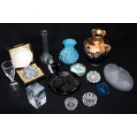 Collection Of Glass Ware Comprising Paperweights, Etc