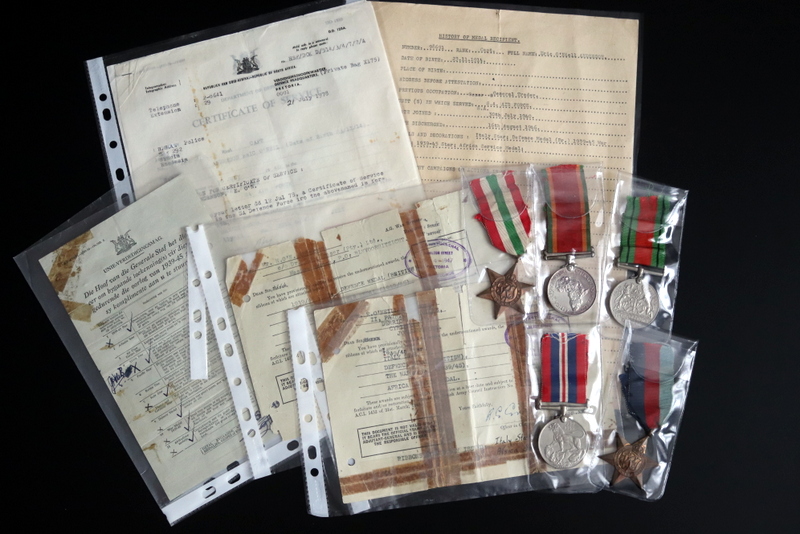 Military Interest, Collection Of Medals And Historical Paperwork Pertaining To Eric O'Neill Anderson