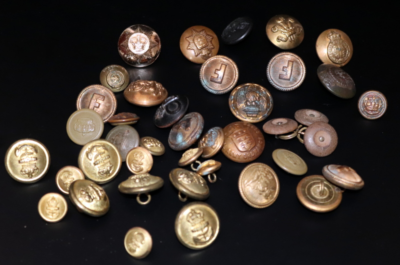 Military Interest, Collection Of Military Buttons