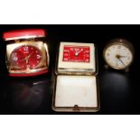 Mixed Lot Of Three Travel Clocks