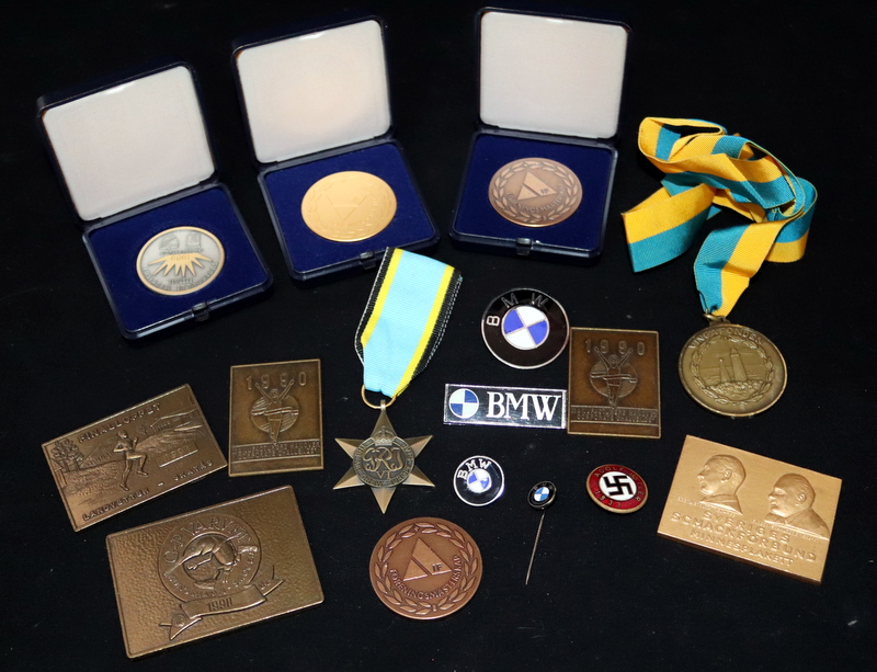 Collection Of Assorted Medals And Badges; Mostly Scandinavian