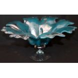 Teal Murano Style Bowl