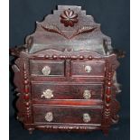 Folk Art Interest, Northumberland Antique Miniature Chest Of Drawers