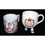 Royal Interest; Carlton Ware Elizabeth II Silver Jubilee Kneeling Cup With