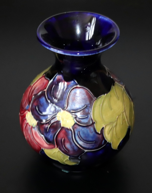 Moorcroft Vase In Pomegranate Design, Stamped Moorcroft