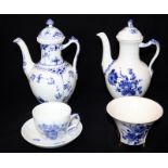 Collection of Porcelain; To Include Two Royal Copenhagen Coffee Pots