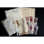 Military Interest, Collection Of Medals And Historical Paperwork