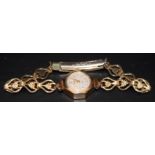 Roamer - Ladies 9ct Gold Mechanical Wrist Watch. From The 1950's. The Watch Case Fully Hallmarked. S