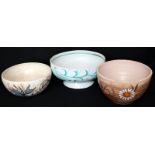 Mixed Ceramic Lot, Comprising Three Studio Pottery Bowls
