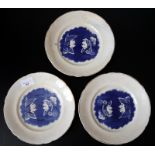 Three Transfer Printed Marriage Plates, Courtship And Matrimony