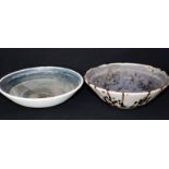 Two Studio Pottery Bowls, Widest Diameter 11.25 Inches
