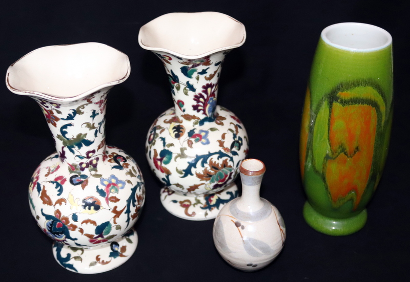 Mixed Collection Of Vases, To Include Pair Of Chintz Vases, Small