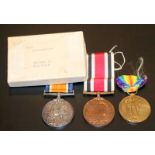 Pair Of WW1 Military Medals, Awarded To 23551 Pte G W Clarkson L.N Lan R Together With A Faithful