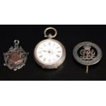 Small Mixed Lot Comprising A Silver Fob Fully Hallmarked And