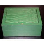 Original Green Leatherette Rolex Watch Case, Gilt Mark To Base Rolex SA - Geneve Suisse 39141.01